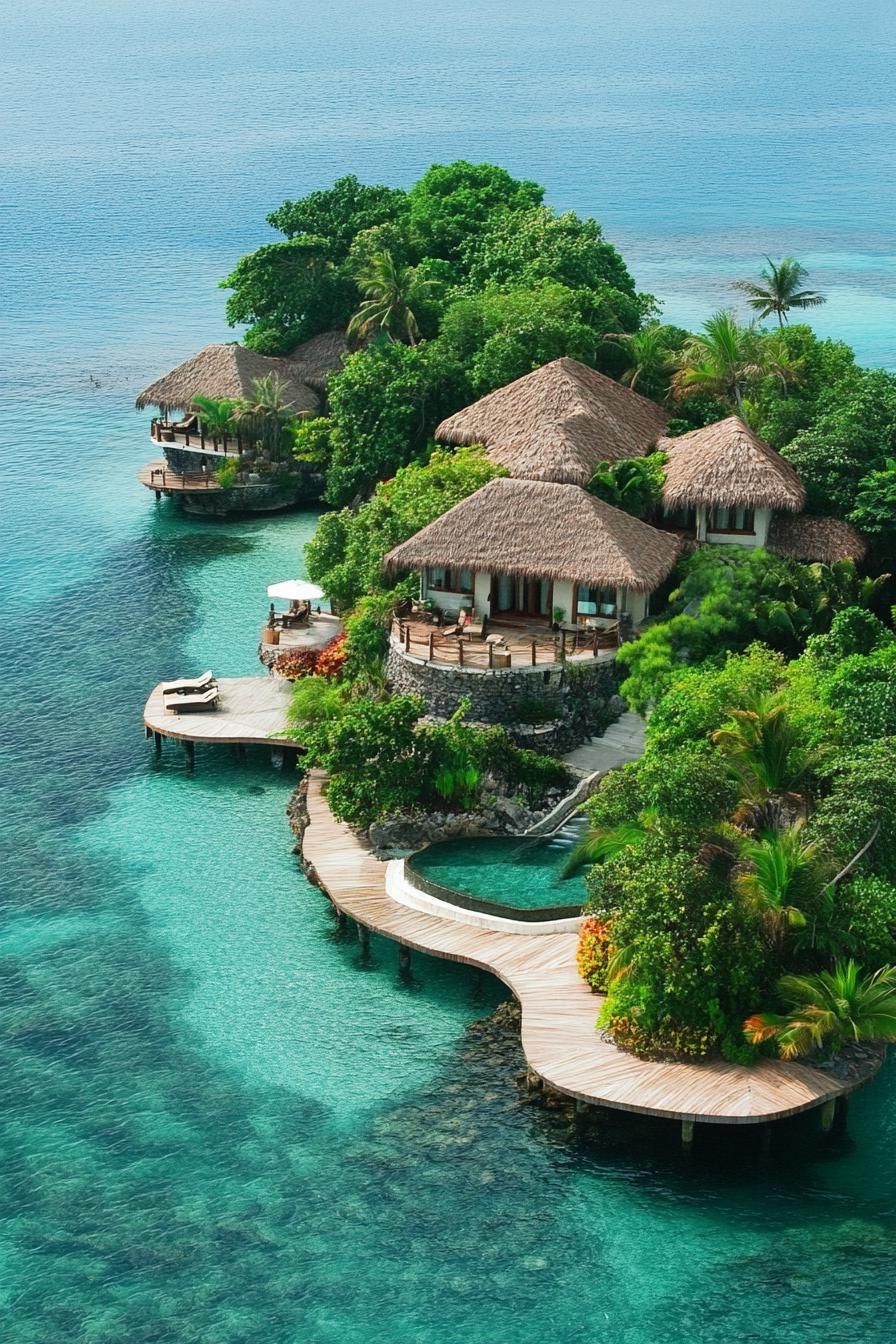 Private Island Estate With Overwater Bungalows