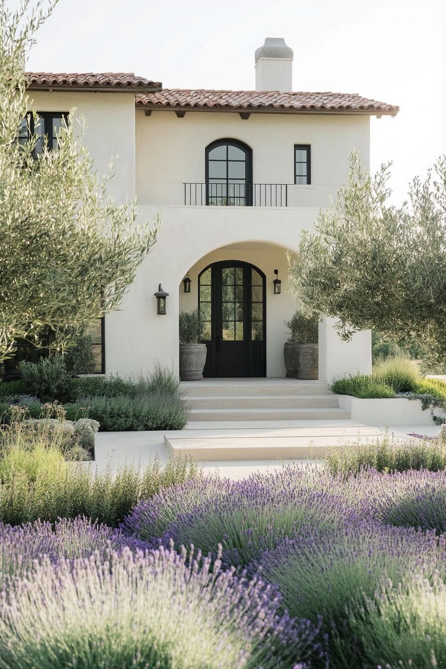 Landscaping With Olive Trees and Lavender