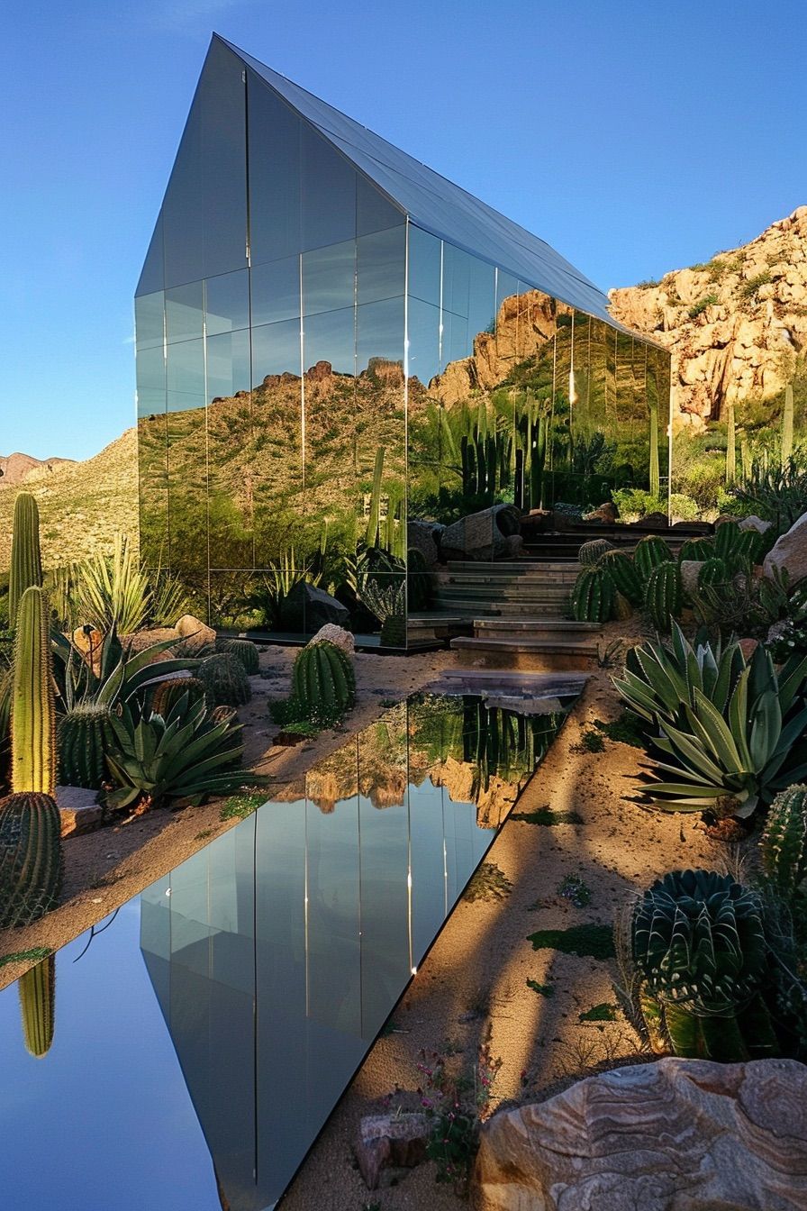 Mirror-Clad Off-Grid Cabin - photo 3
