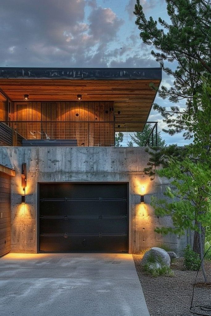 Minimalist Concrete Garage Look