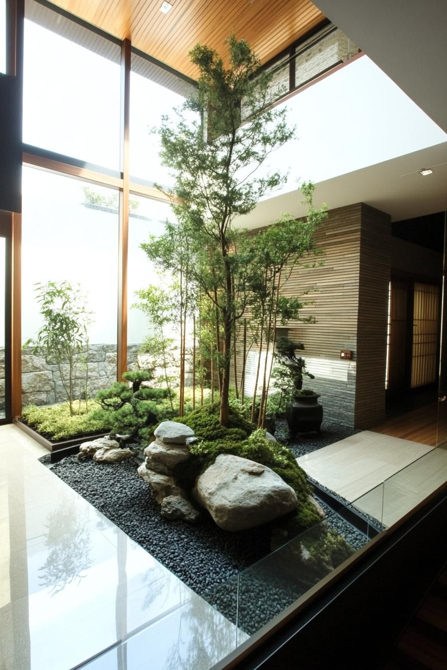 Zen Courtyards With Rock Gardens and Bonsai - photo 4
