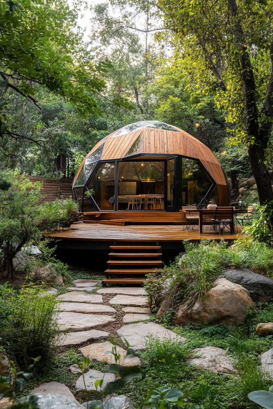 6) Charming Dome Cabin Nestled in Nature