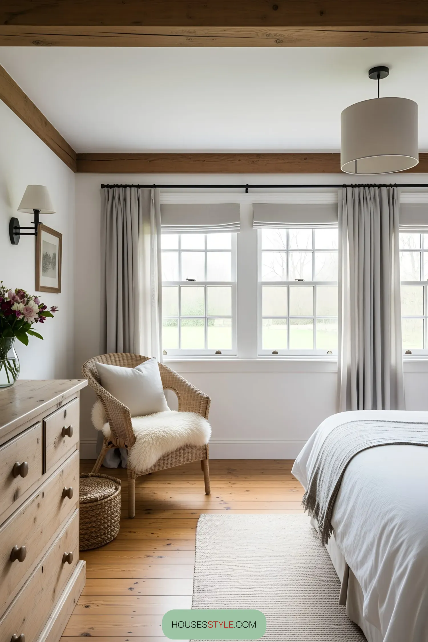 Rustic Cottage Charm Through the Curtains