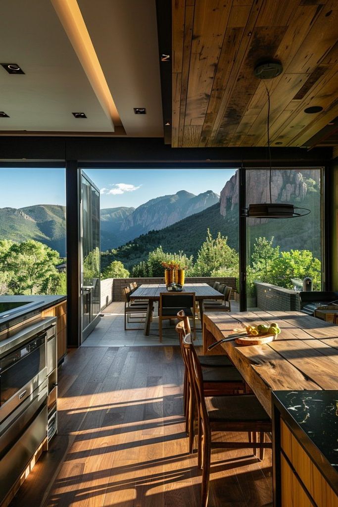 Dining Area Connecting Indoors and Outdoors