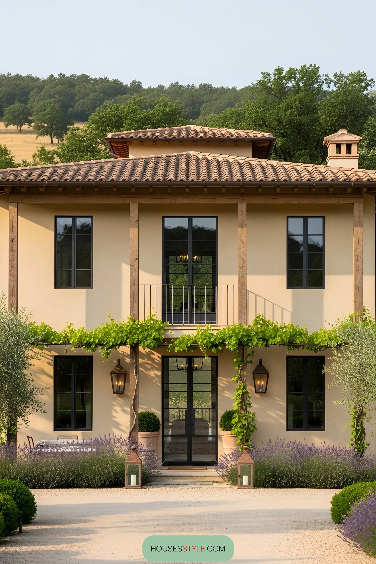 Vine-Covered Tuscan Villa Full of Charm