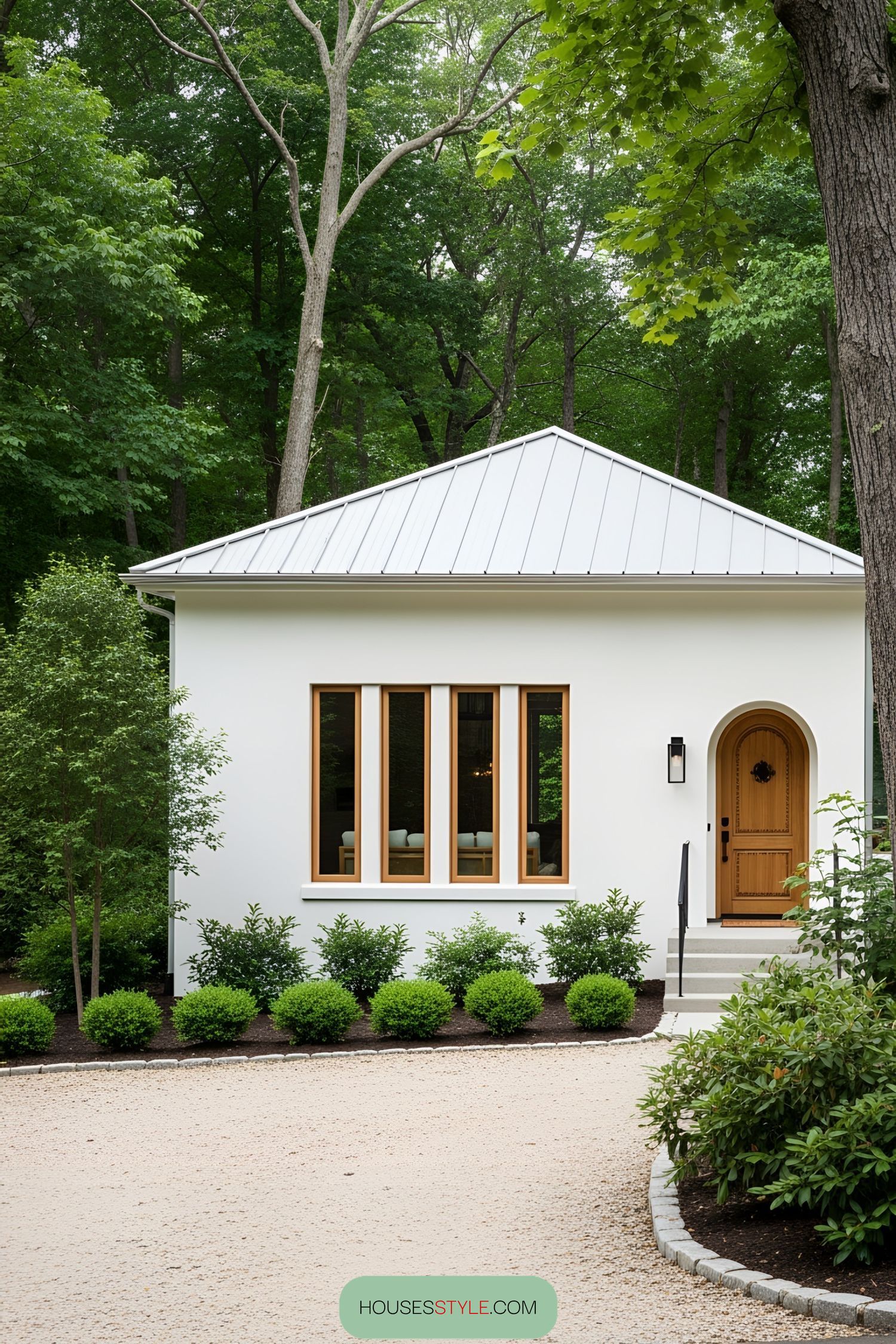 A White Retreat Surrounded by Nature