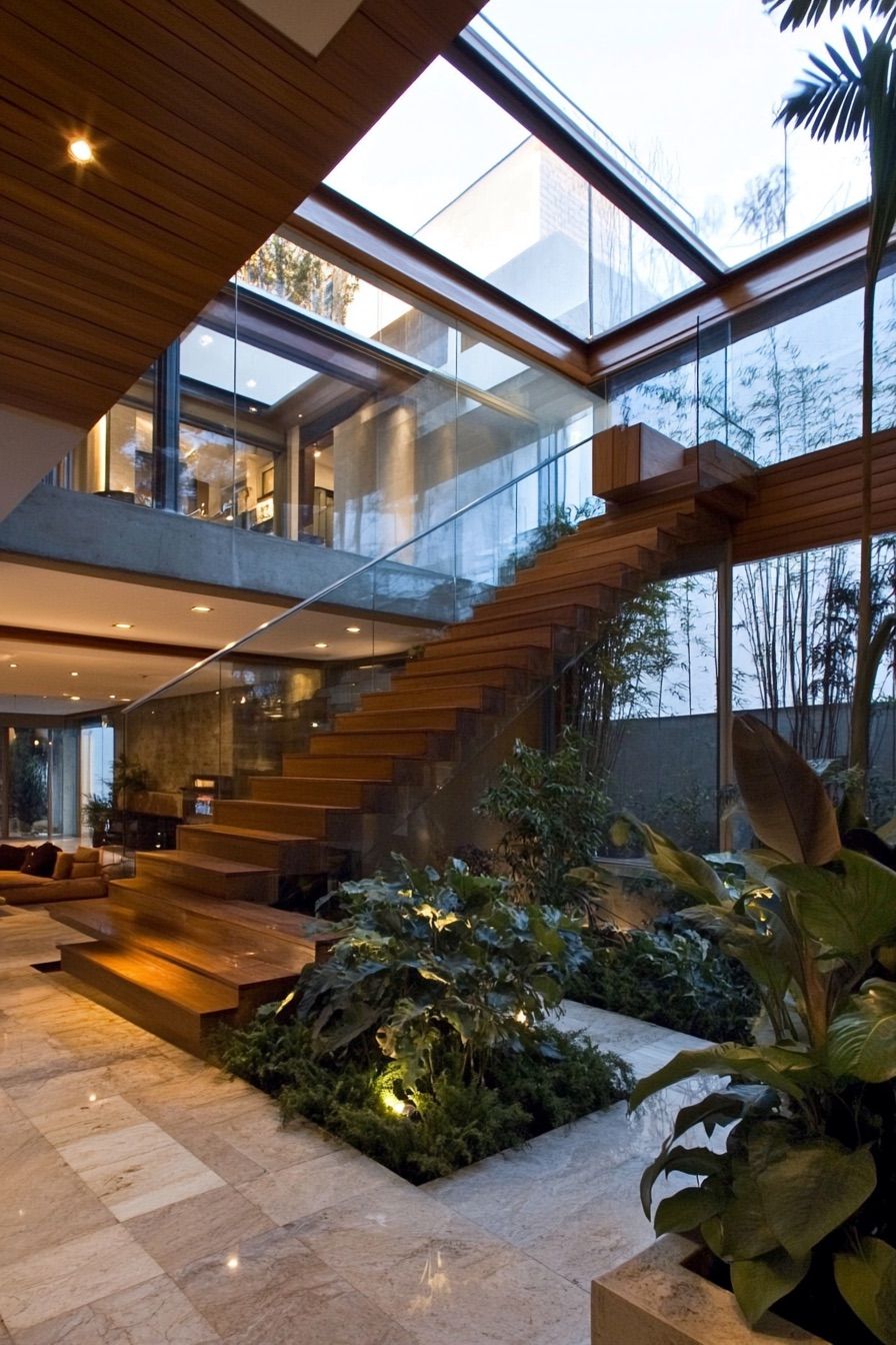 Atrium With a Retractable Roof