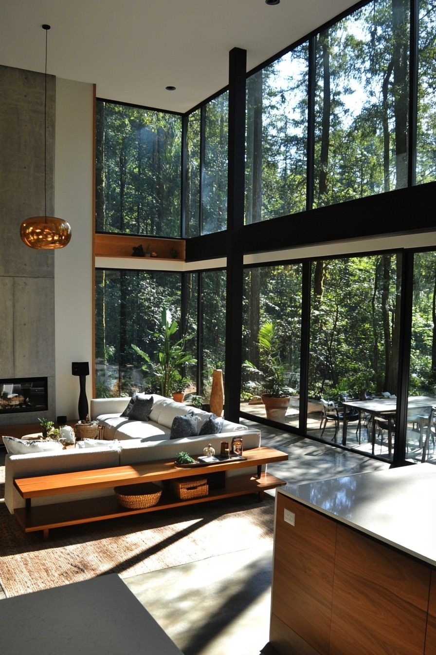 Floor-to-Ceiling Windows for Bright Rooms