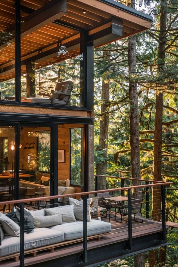 Cabin With Blended Indoor and Outdoor Living