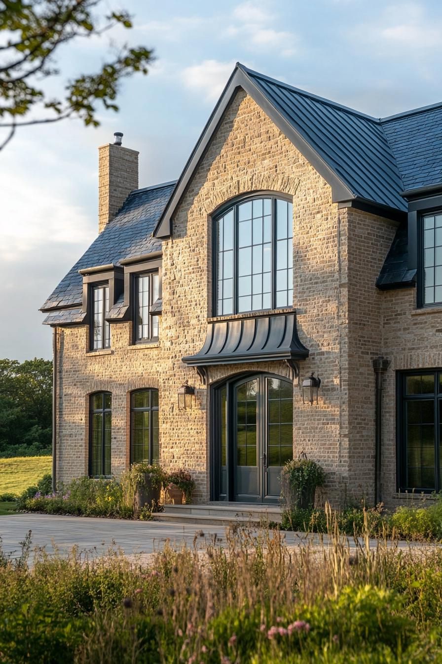 Brick Paired With Metallic Finishes