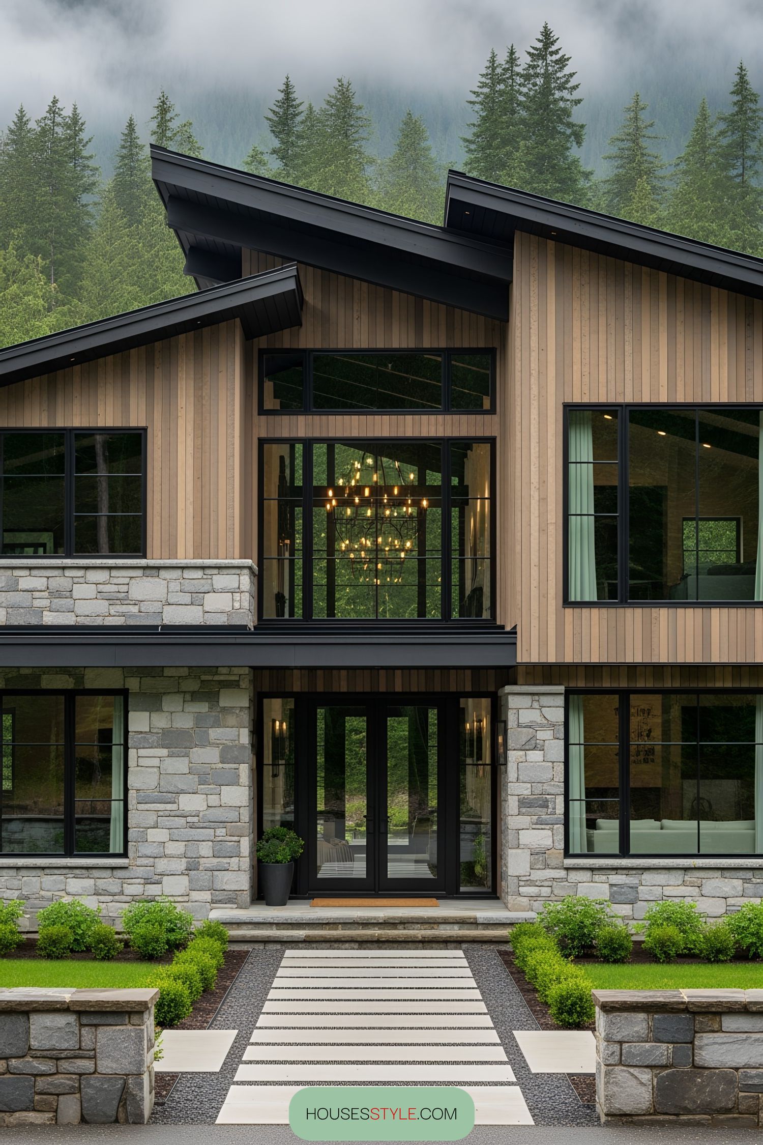 Cabin Escape Surrounded by Pine Mist