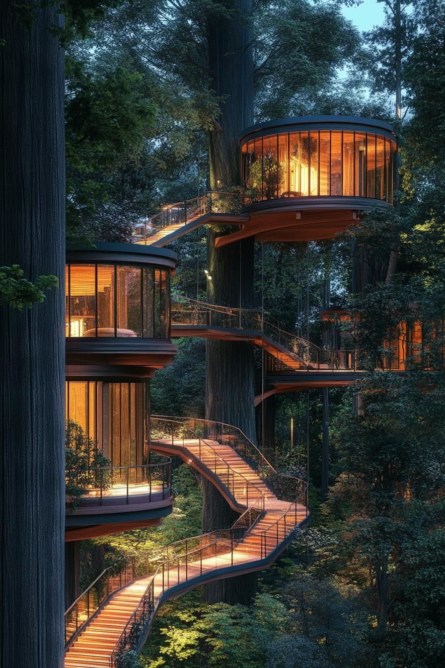 Treehouse Village Linked by Rope Bridges - photo 4