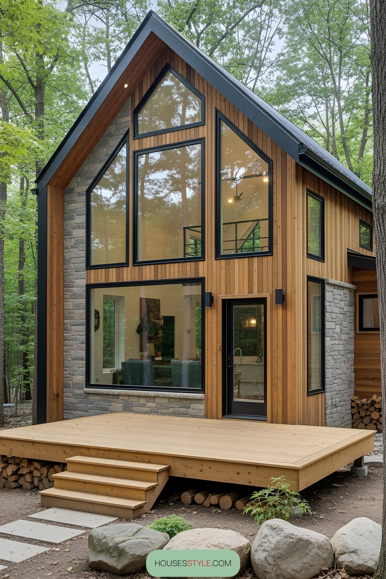 A Modern Twist on a Woodland Retreat