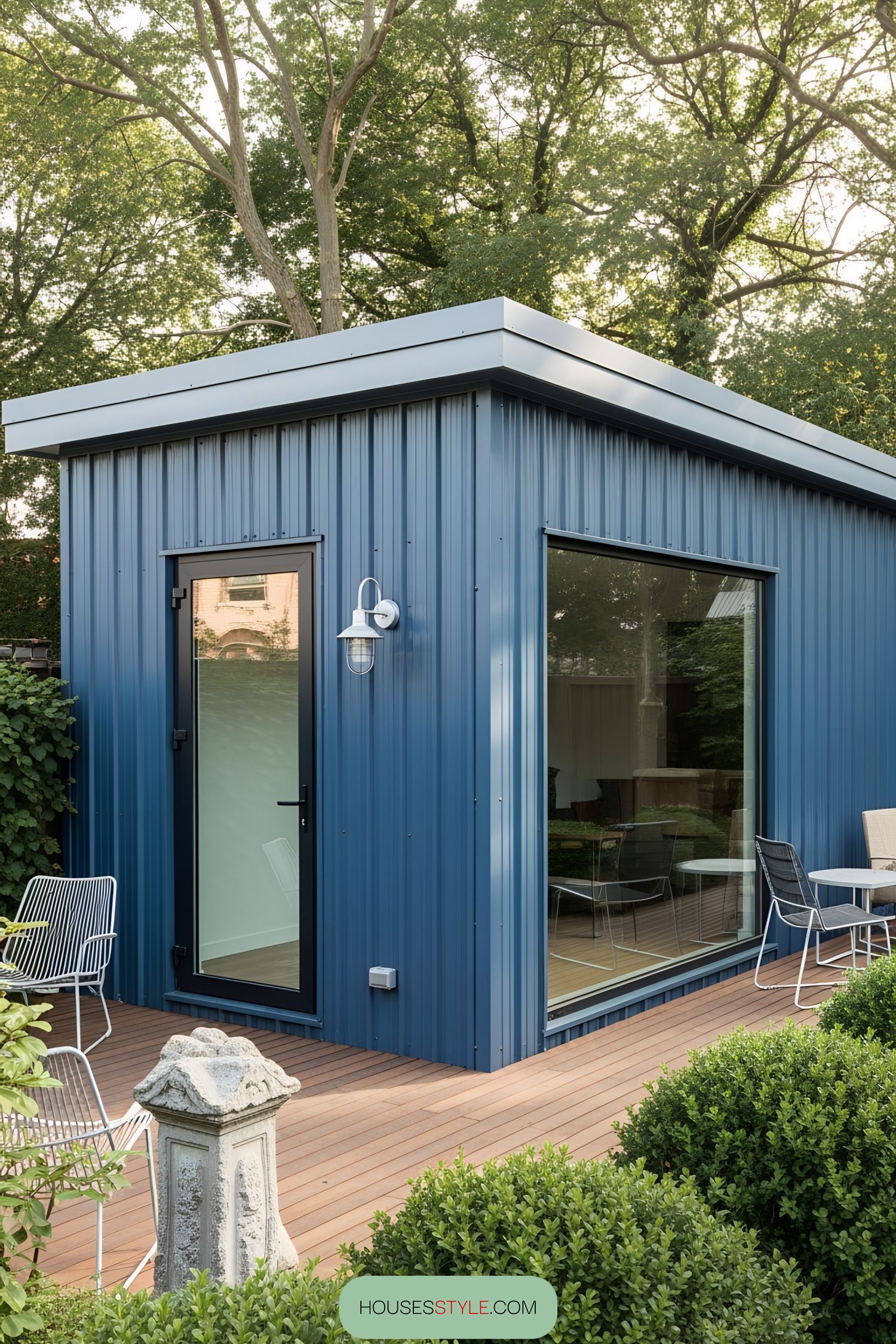 11. Blue Box Bliss: A Bright Worker's Retreat
