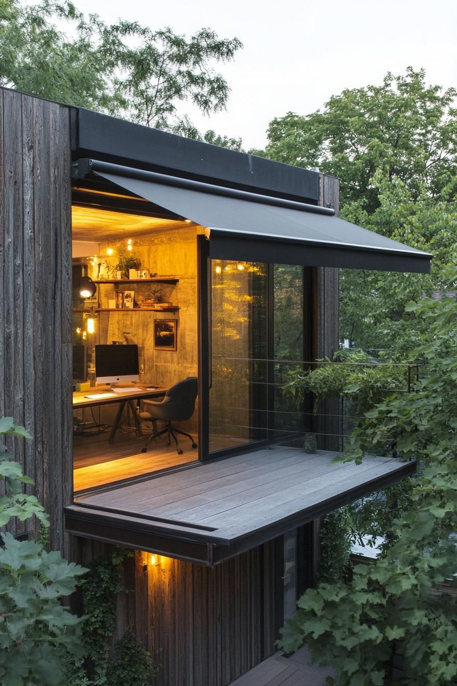 Rooftop Home Office With Retractable Awning - photo 2