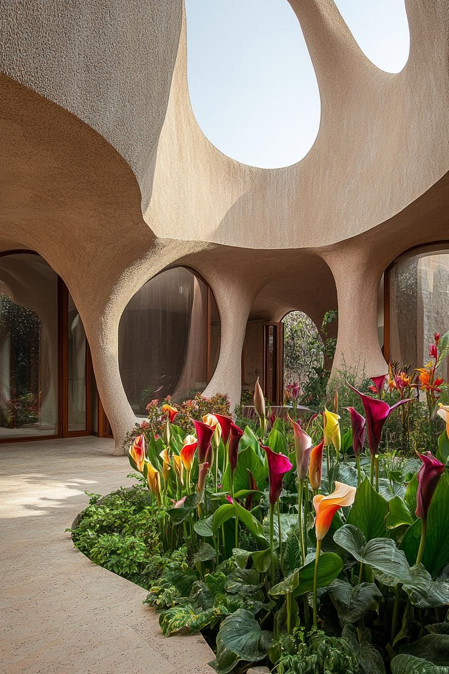 A Curvy Retreat Surrounded by Blossoms