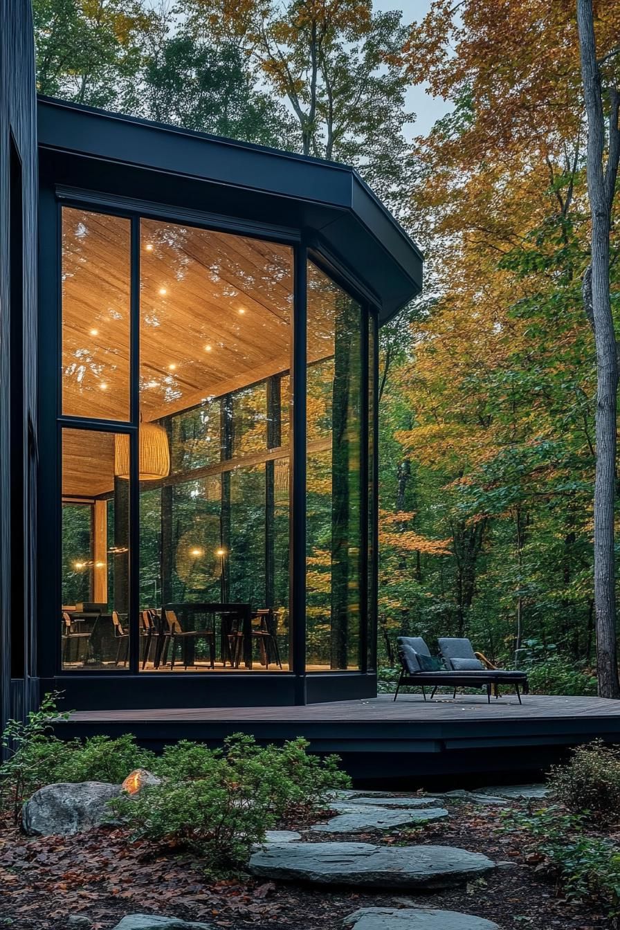 Hexagonal Cabin With Panoramic Forest Views - photo 3