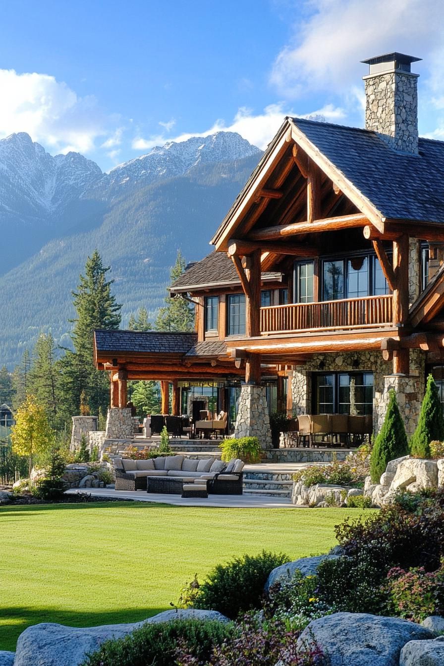 A Grand Cabin Retreat Beneath the Peaks