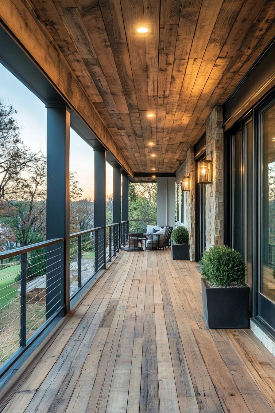 Reclaimed Wood for Porch Ceilings