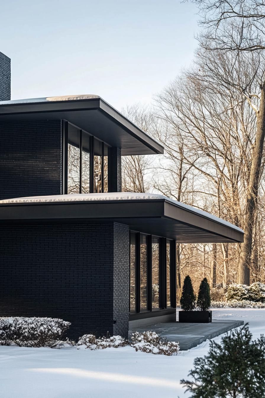Matte Black Brick Walls - photo 3