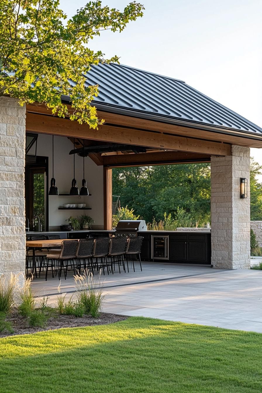 Indoor-Outdoor Kitchen With Barn Doors - photo 4