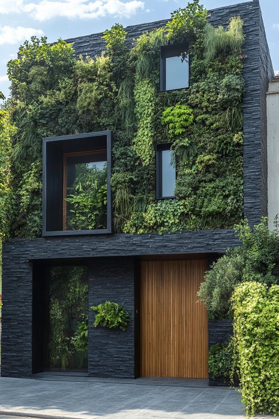 Textured Stone Facades Paired With Greenery - photo 4
