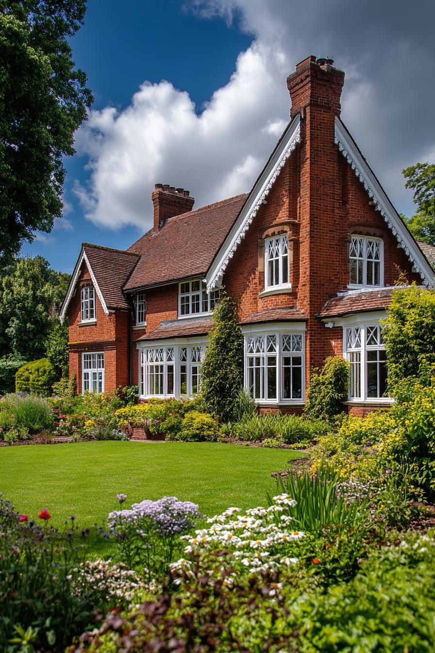 11) Brick Cottage Surrounded by Lush Garden