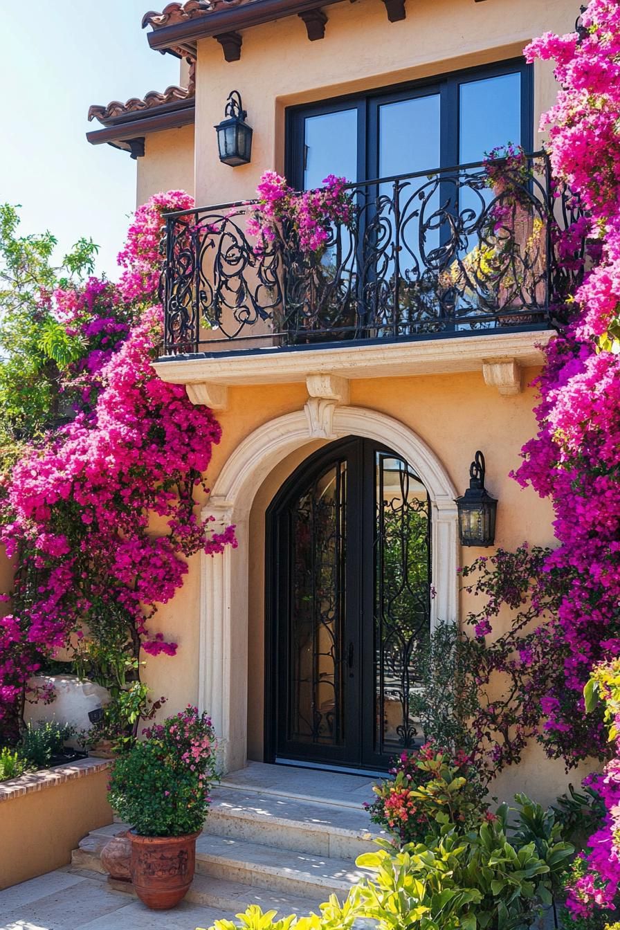 Iron Balconies Wrapped in Bougainvillea - photo 4