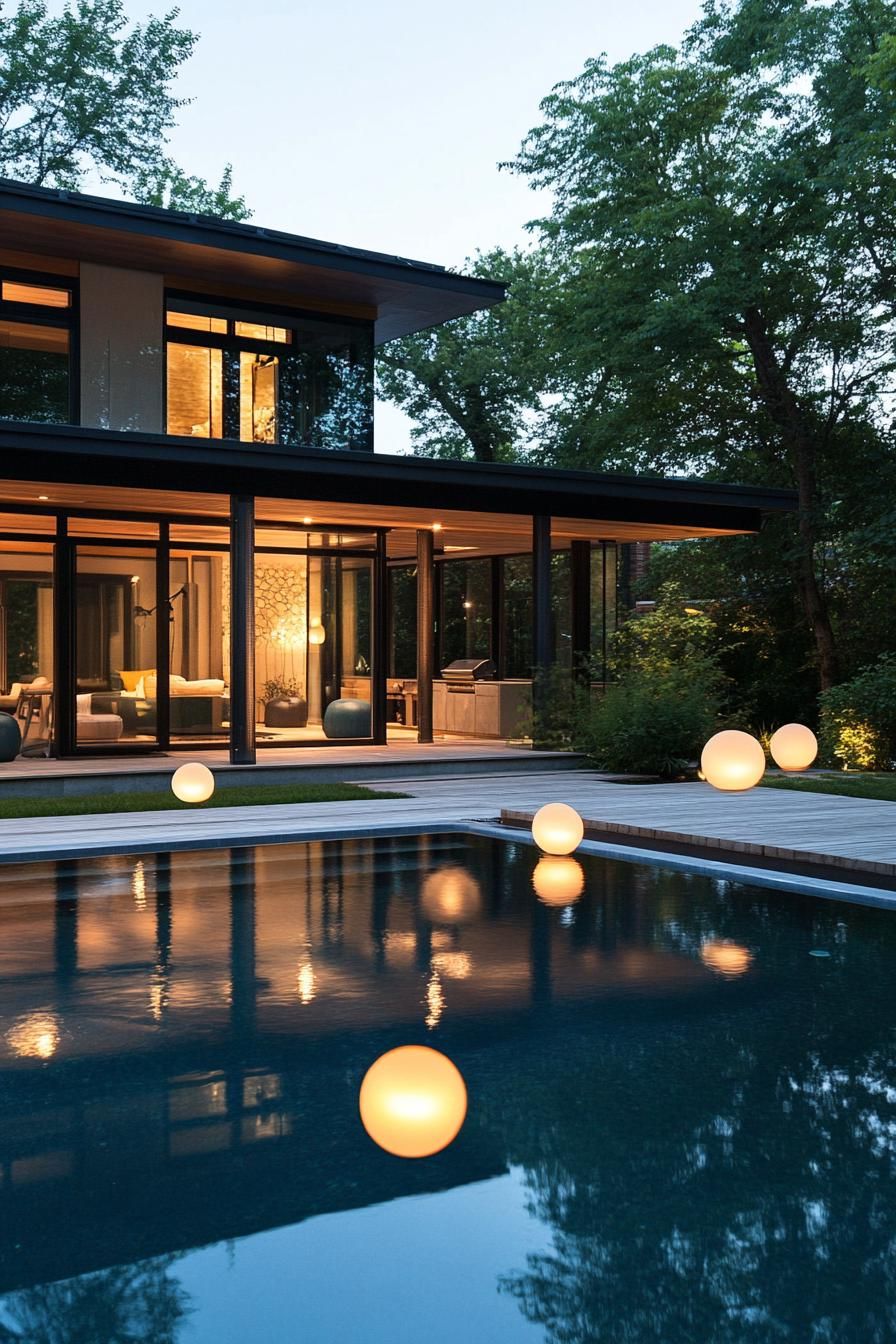 Floating Lighted Sphere Accents