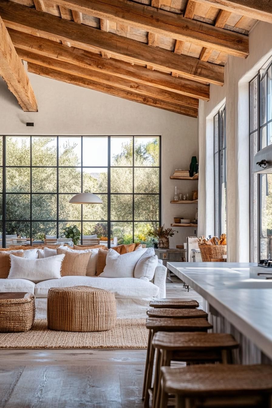 Open Layouts With Wood Beams - photo 3