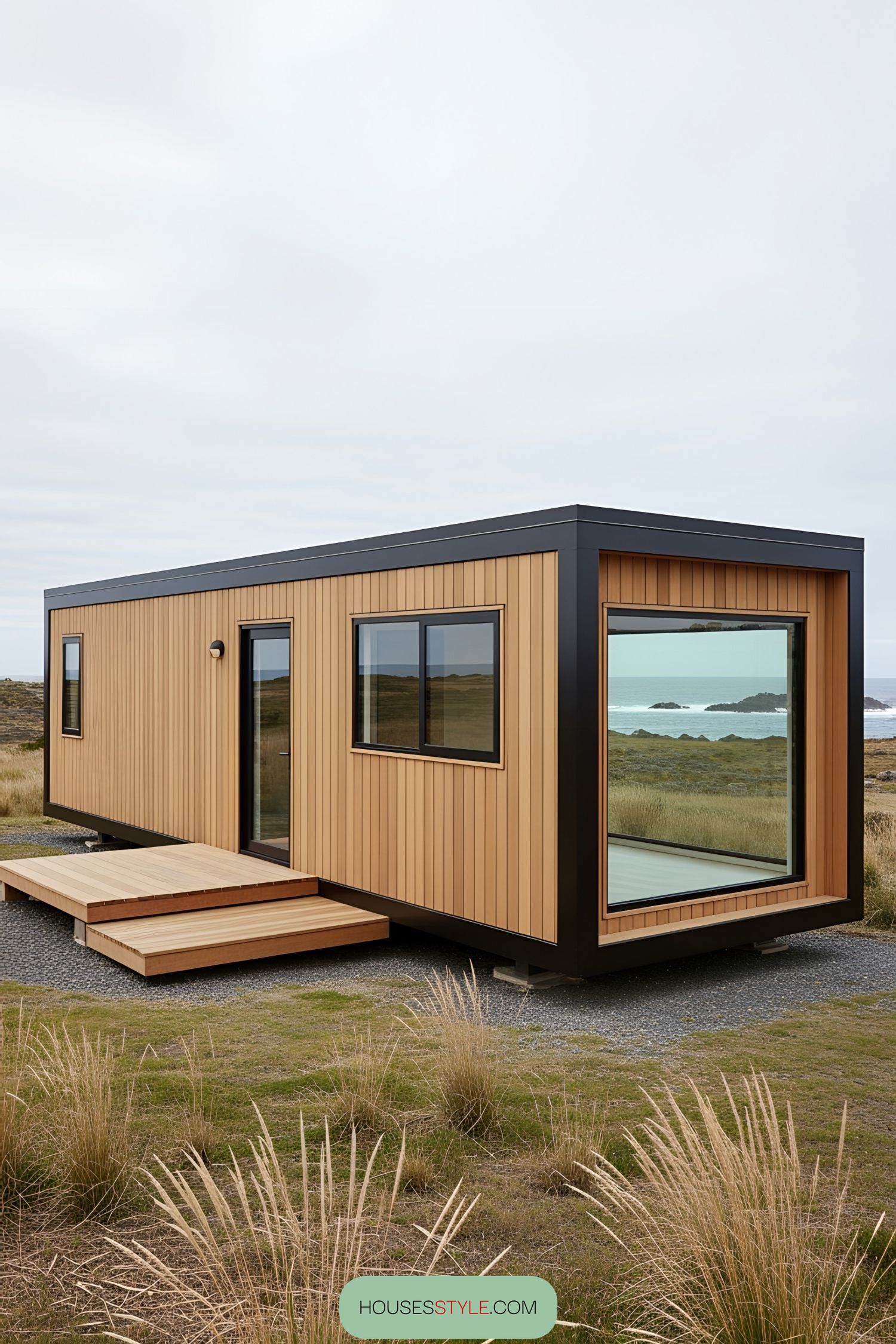 Wood-Wrapped Container Office in Nature