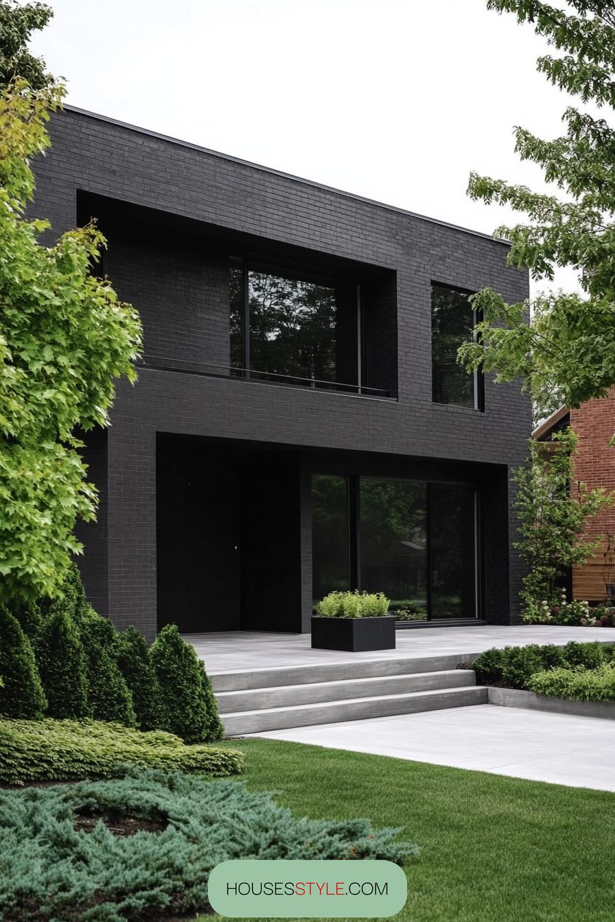 Bold Curves in Sleek Black Stucco - photo 3