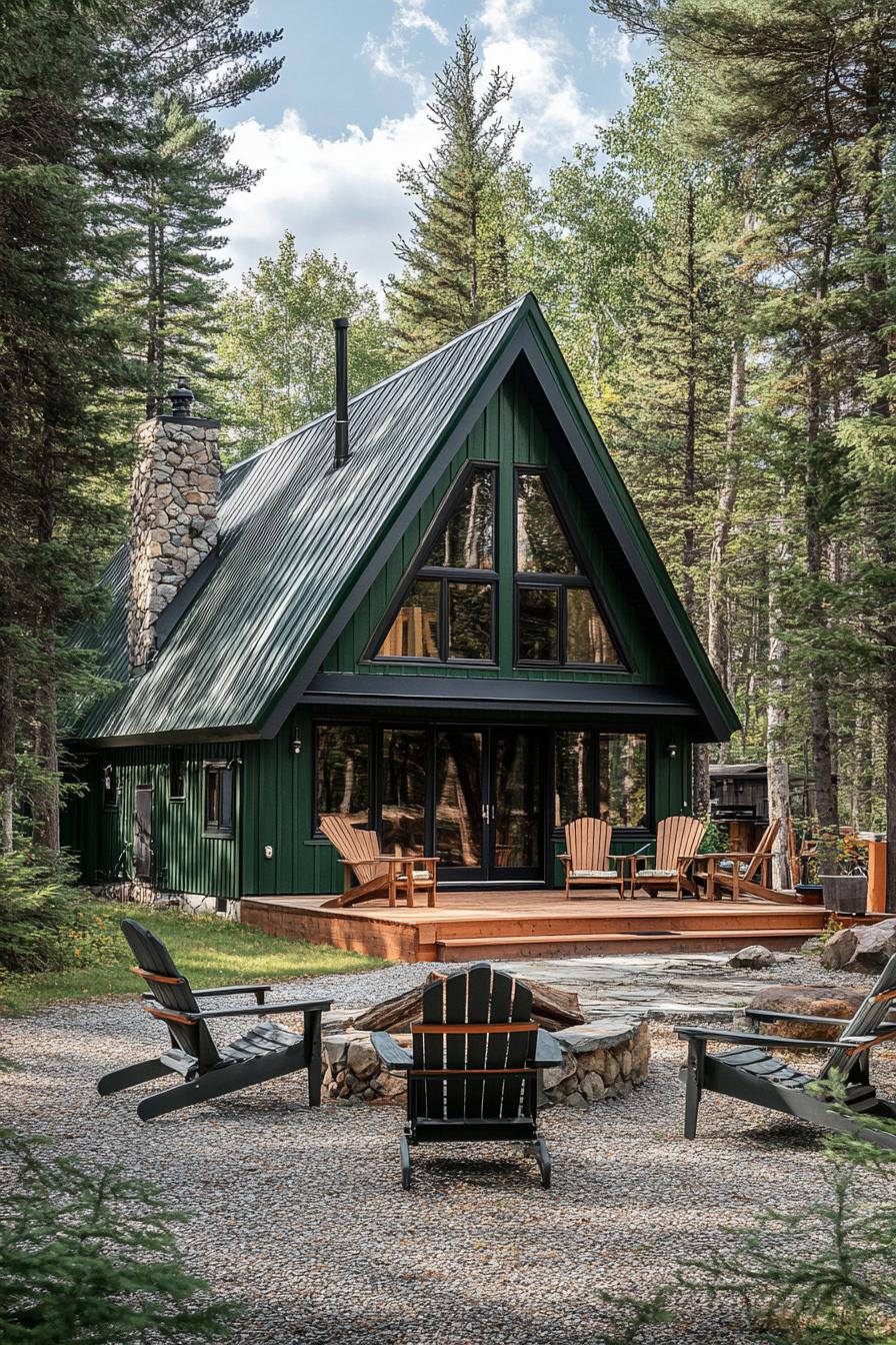 Large Cabin with Forest Green Siding - photo 4