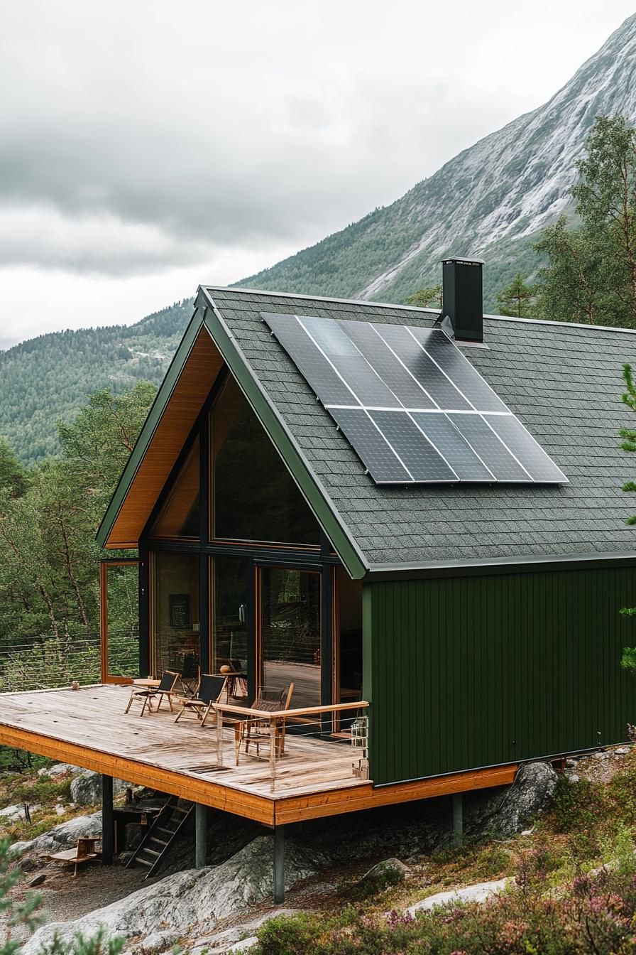 Chartreuse Siding With Solar Panel Design - photo 2