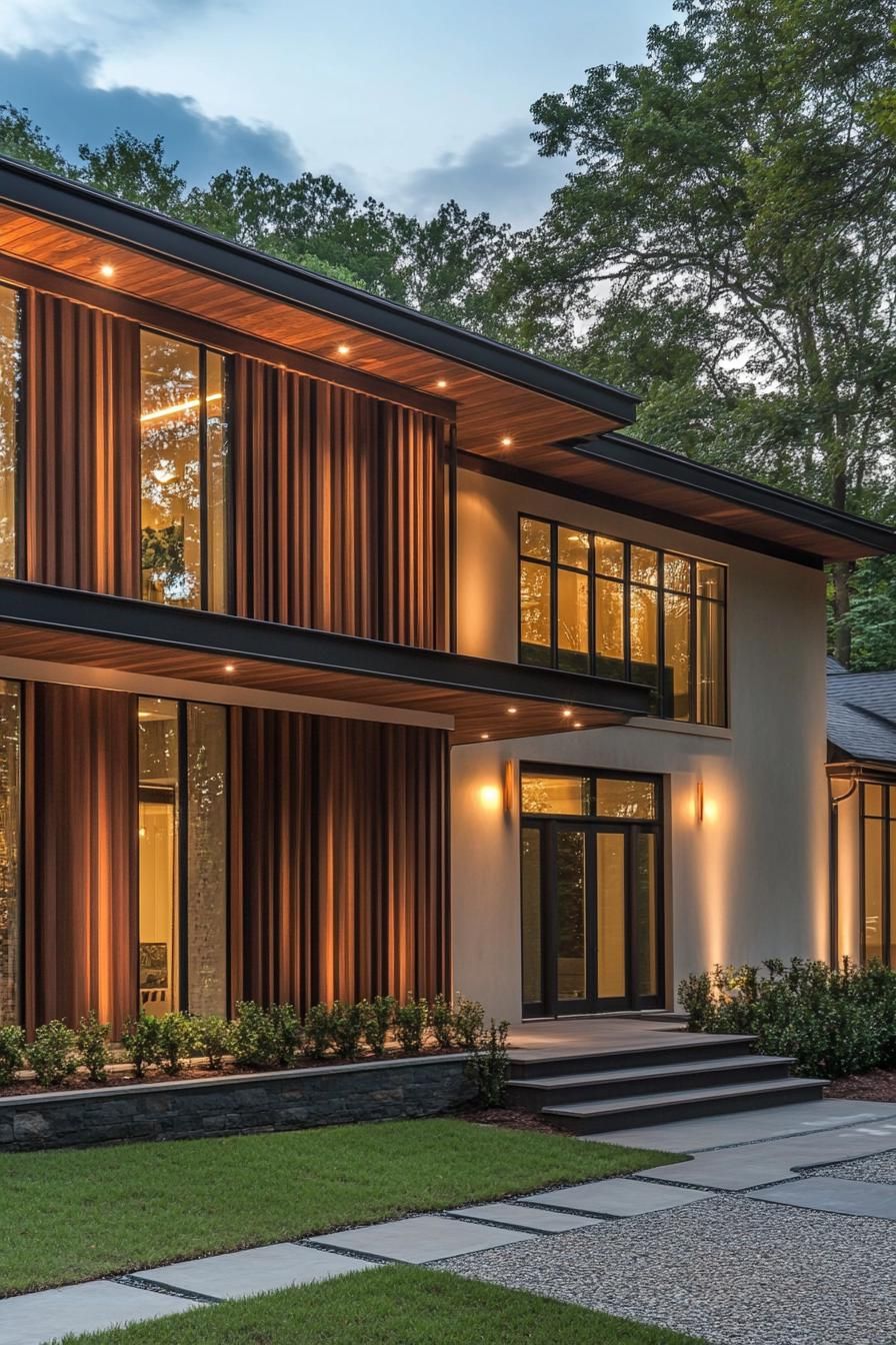 Wood Slat Exteriors With Built-In Lighting - photo 3