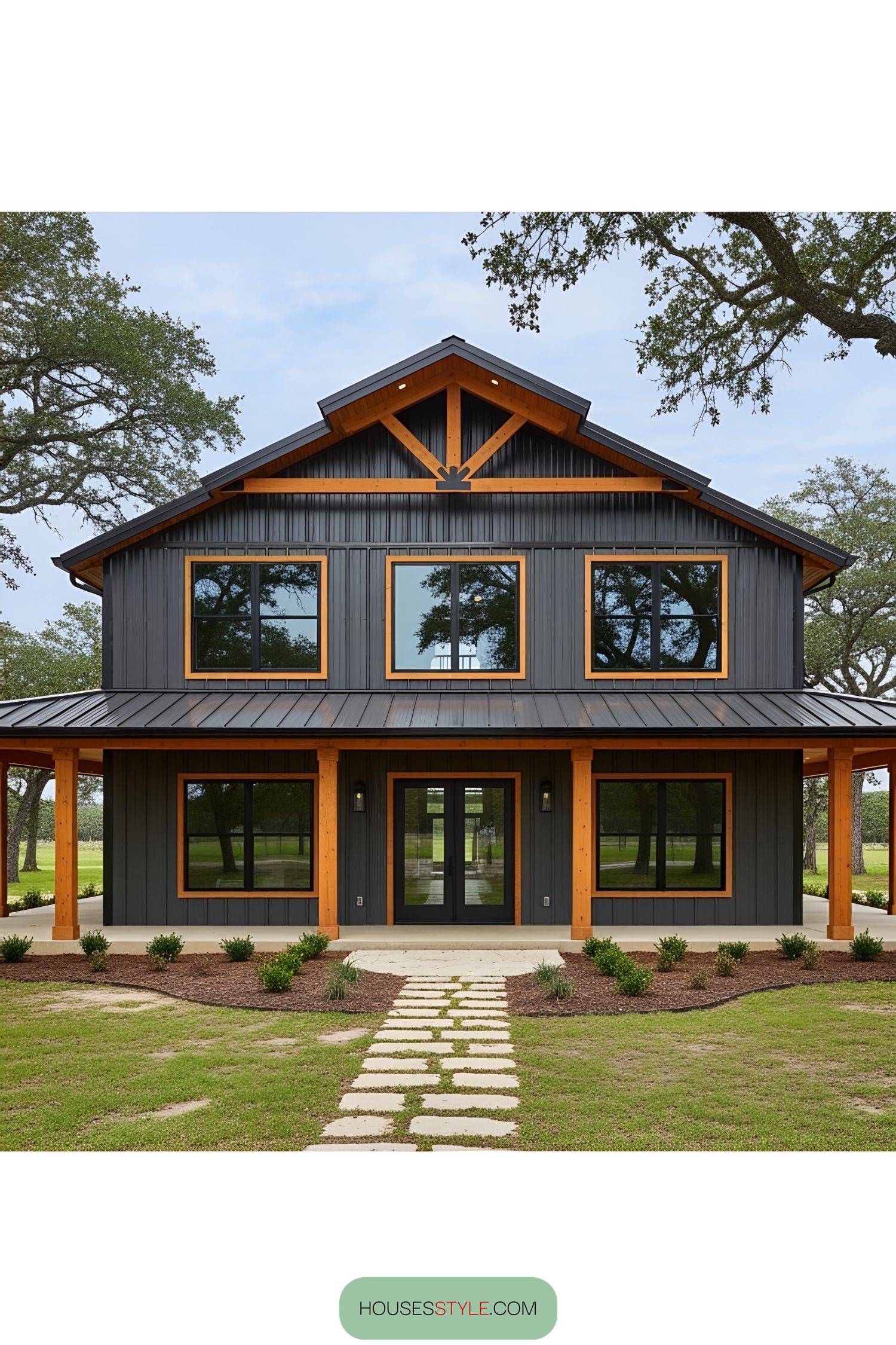 A Barndominium with a Breezy Wraparound Deck
