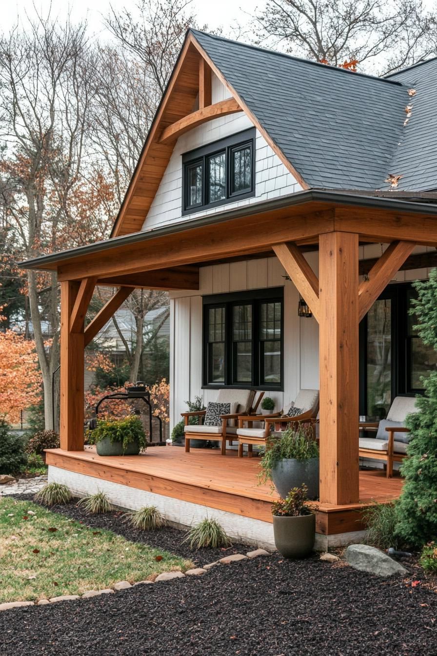 A Cabin With an Inviting Front Porch