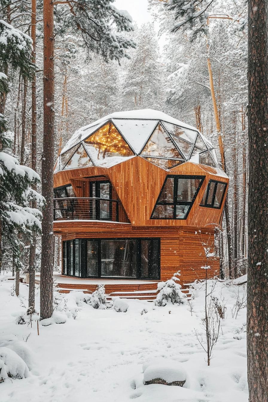 Wood-paneled Geodesic Dome Home - photo 4