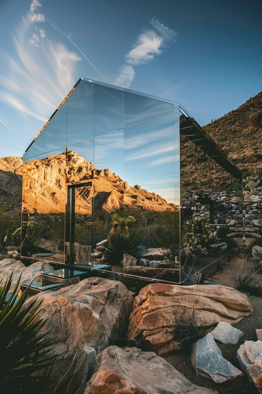Mirror-Clad Off-Grid Cabin - photo 2
