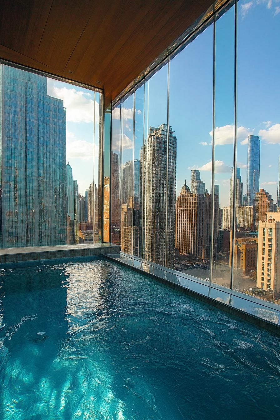 12) Rooftop Pool Framed by Glass Walls - photo 3
