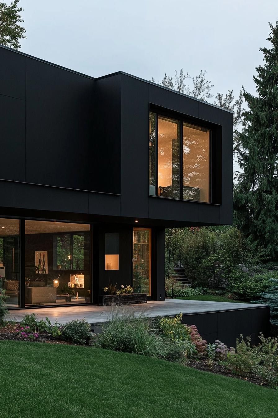 Matte Black Exteriors With Oversized Windows - photo 3