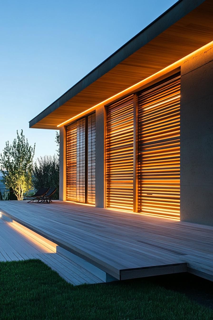 Wooden Slat Facades With Hidden Lighting - photo 2