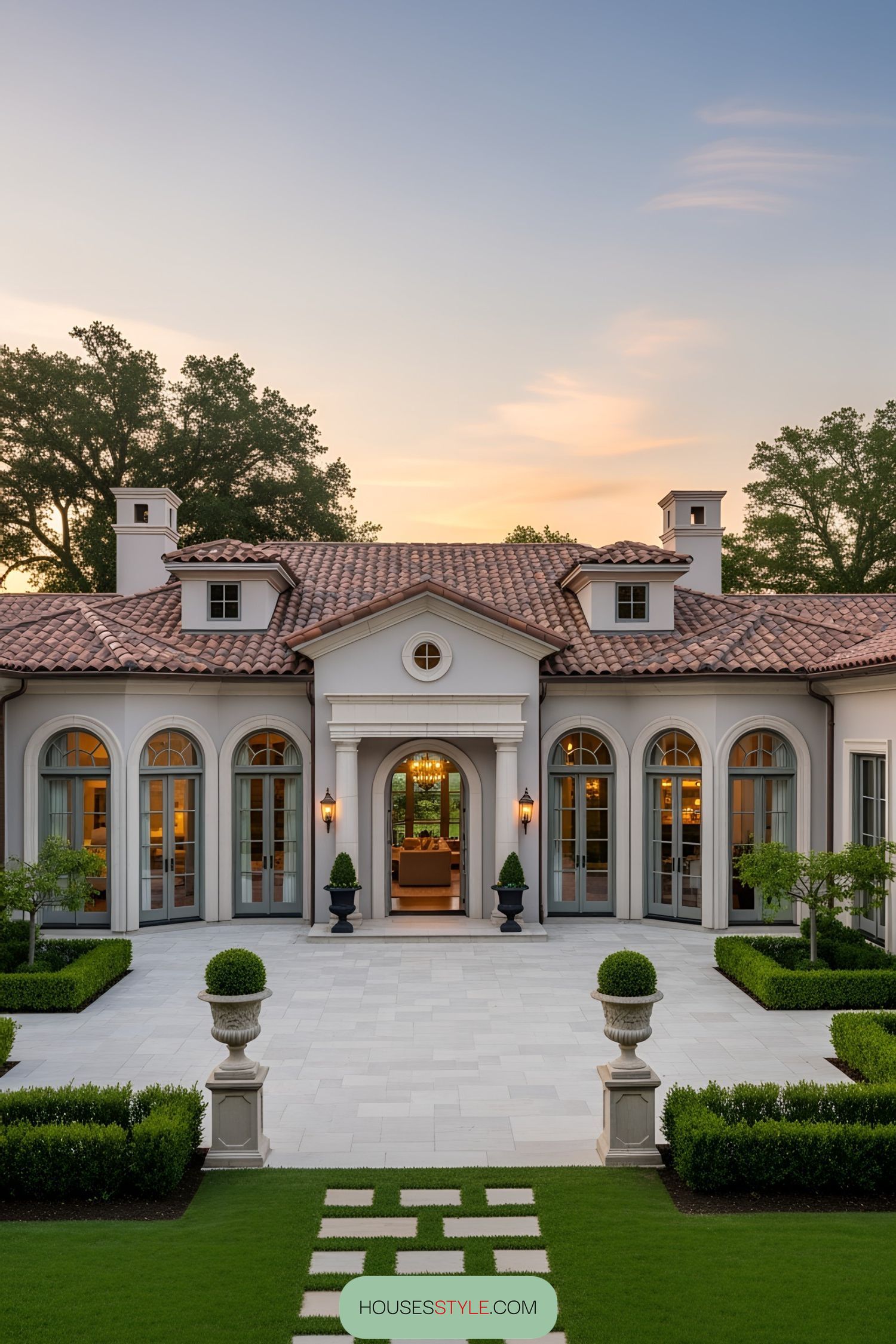 Mediterranean Style with Warm Evening Light