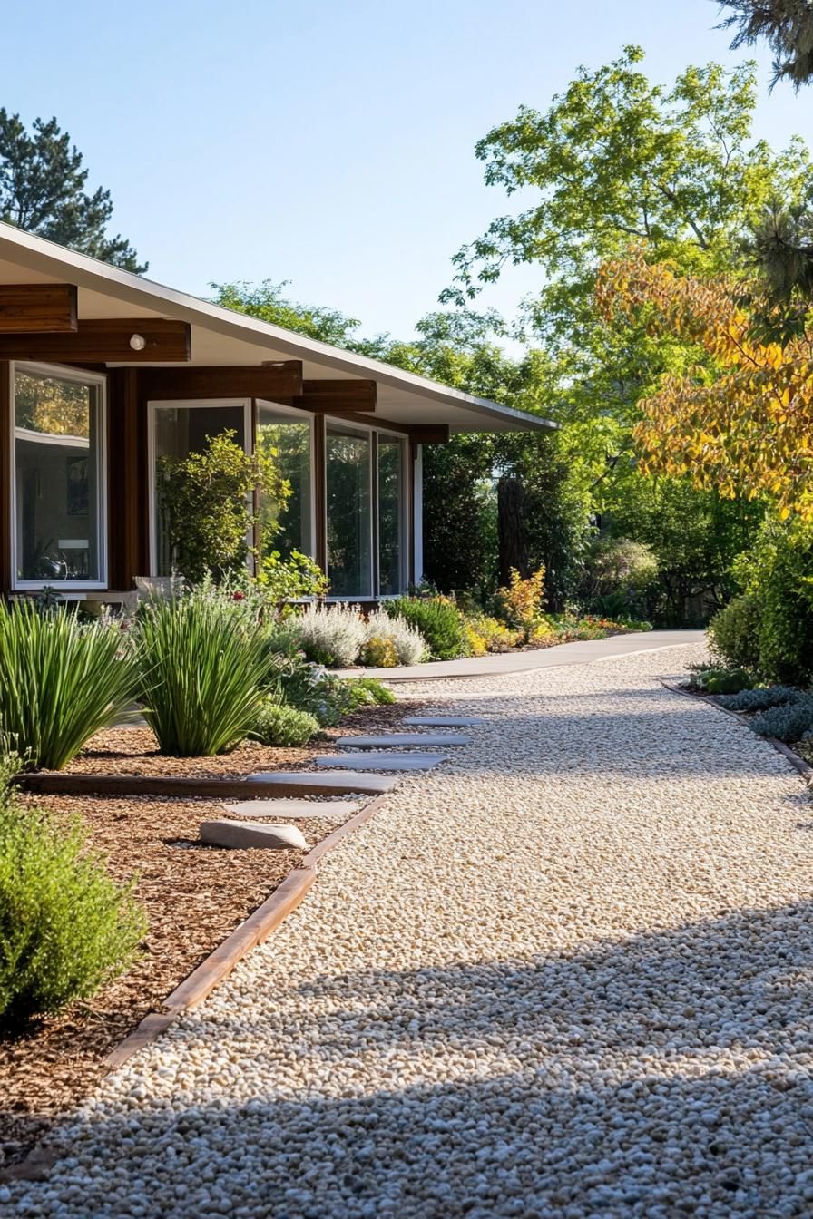 Gravel Pathways With Bold Edging