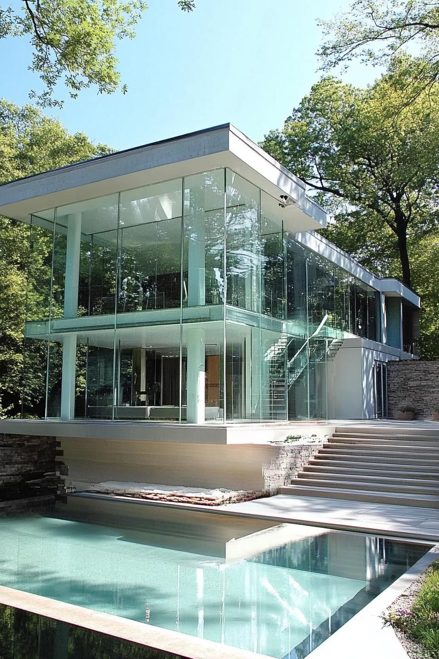 Glass Railings for a Floating Staircase - photo 3