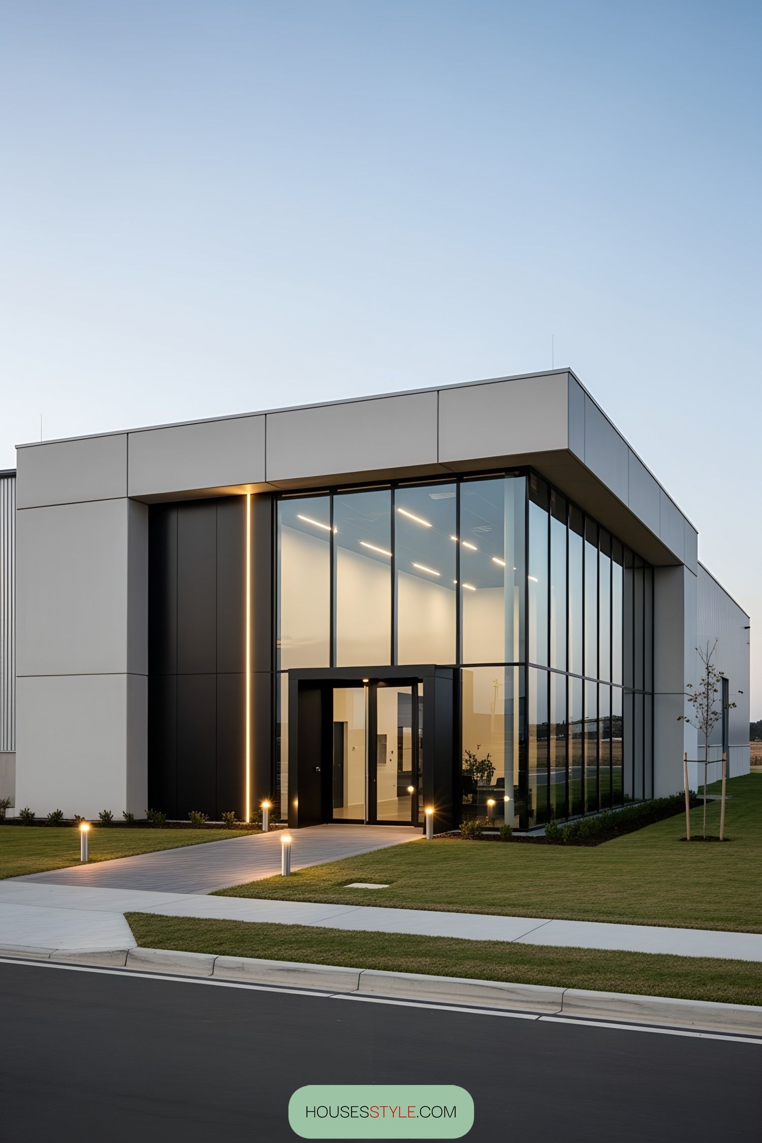 Minimalist Facades Built from Glass and Steel