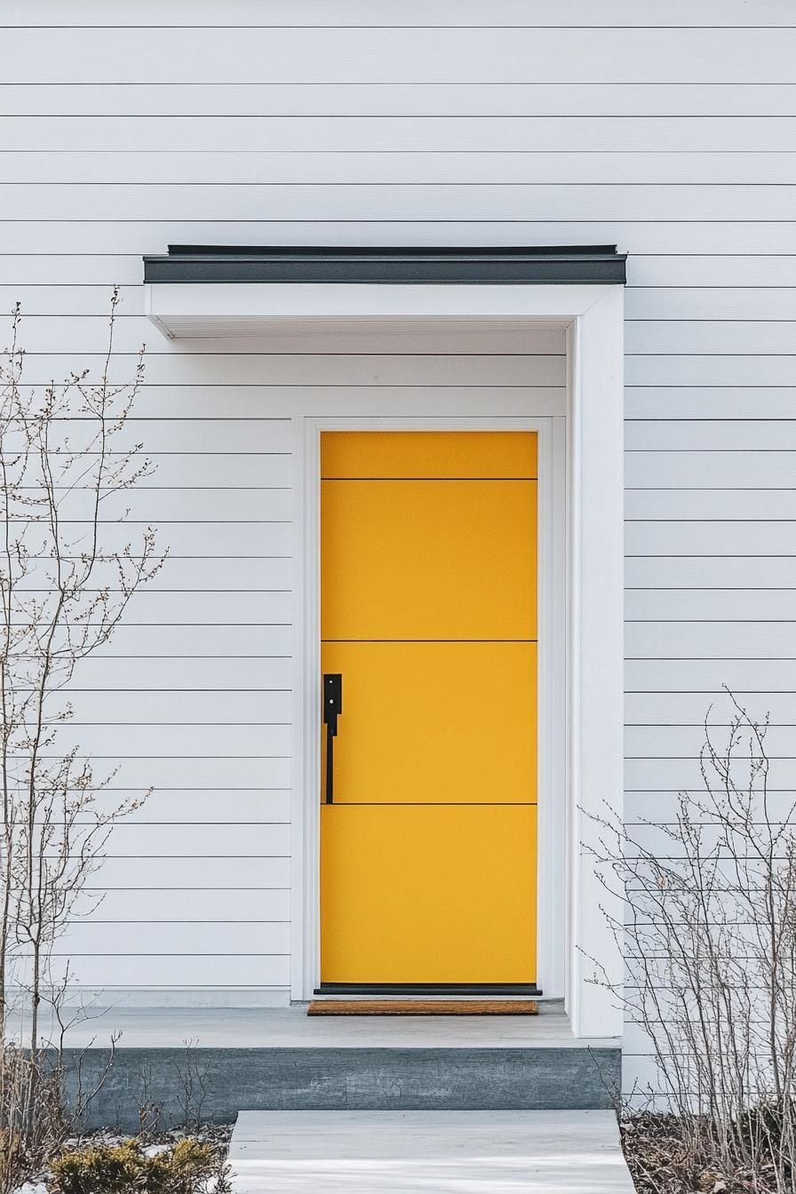 Pale Yellow Door With a White Border - photo 2