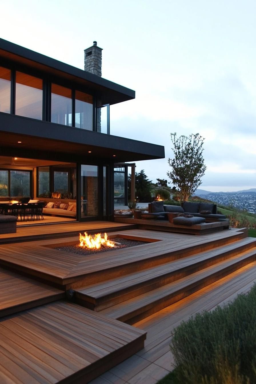Built-In Fire Pit and Porch Seating - photo 3