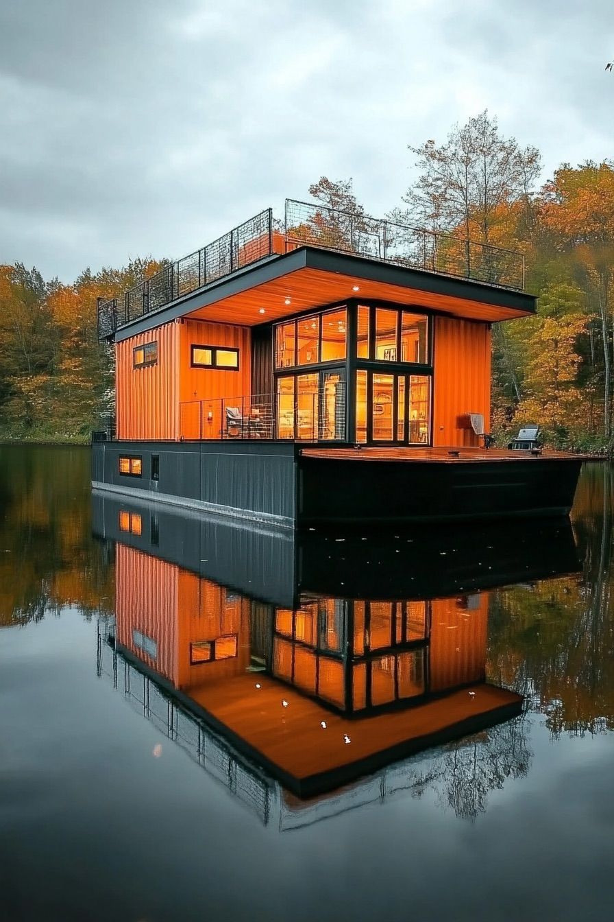 Shipping Container Houseboat Design - photo 4