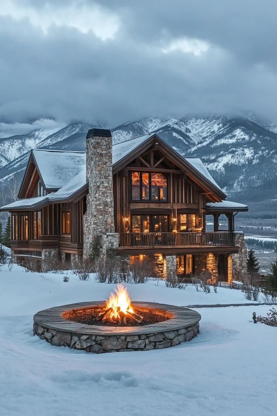 A Firelit Lodge Built for Mountain Living